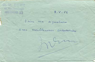 Lot 608 - EUWE MAX: (1901-1981)
