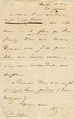 Lot 840 - HUGO VICTOR: (1802-1885)