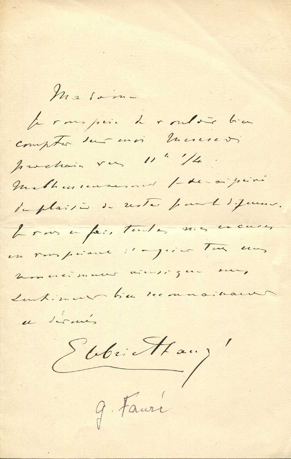 Lot 206 - FAURE GABRIEL: (1845-1924)