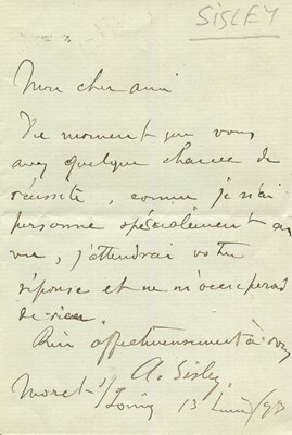 Lot 697 - SISLEY ALFRED: (1839-1899)