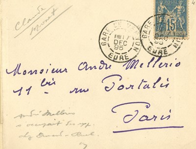 Lot 1061 - MONET CLAUDE: (1840-1926)