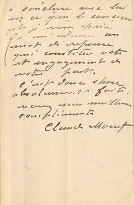 Lot 1061 - MONET CLAUDE: (1840-1926)