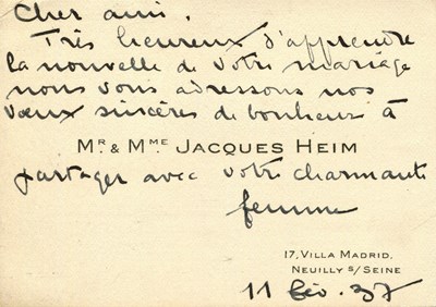 Lot 612 - HEIM JACQUES: (1899-1967)