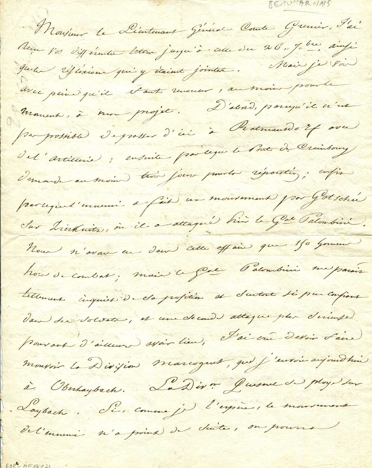 Lot 1204 - BEAUHARNAIS EUGÈNE DE: (1781-1824)
