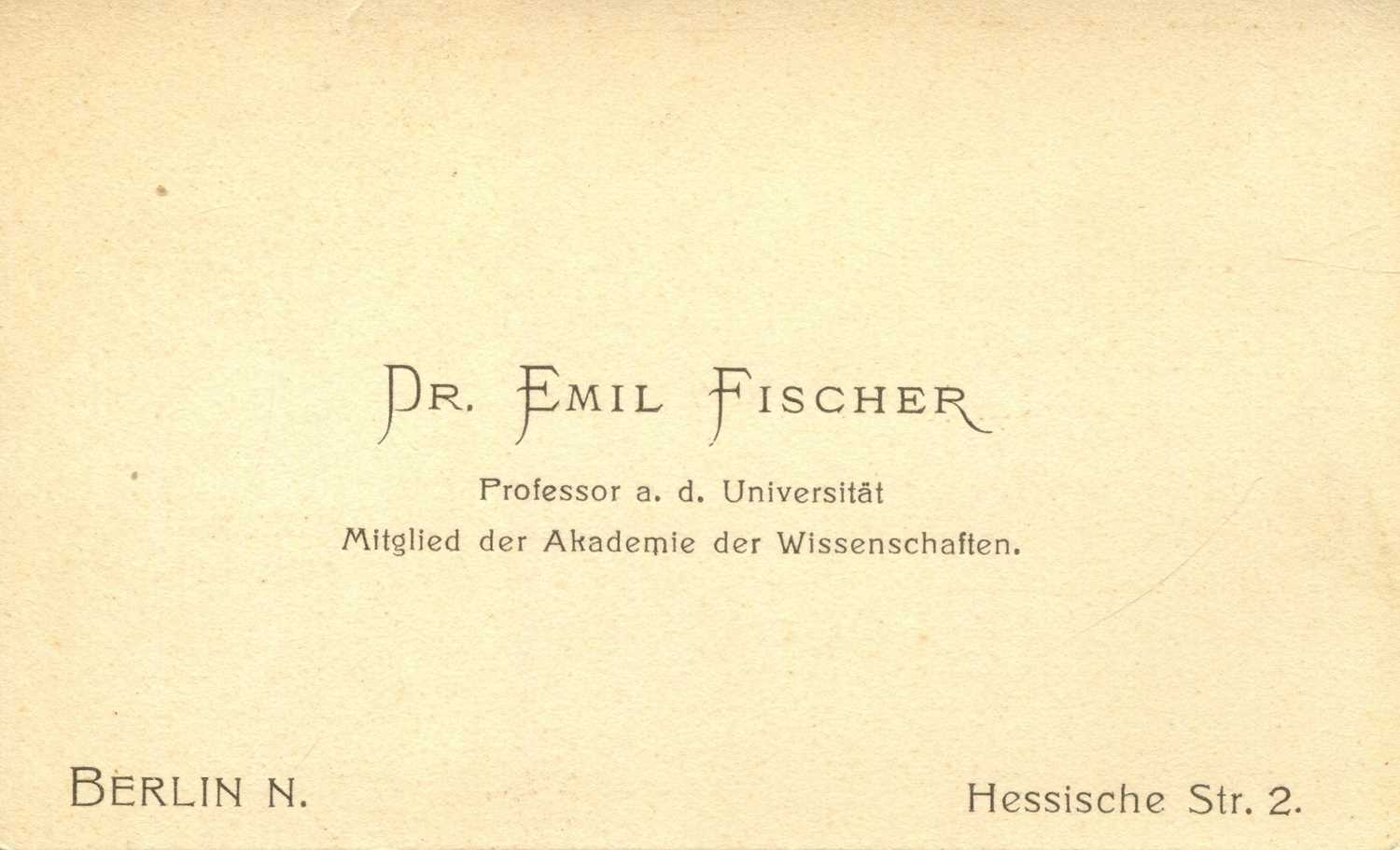 Lot 1078 - [FISCHER EMIL]: (1852-1919)