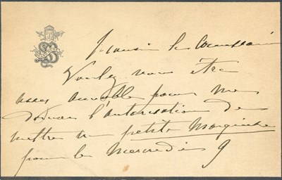 Lot 2 - BERNHARDT SARAH: (1844-1923)