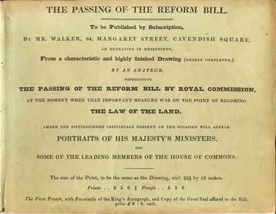 Lot 1209 - [REFORM ACT 1832]