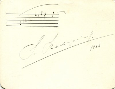 Lot 656 - RACHMANINOFF SERGEI: (1873-1943)