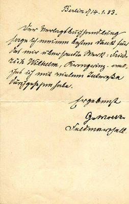 Lot 1001 - MOLTKE HELMUTH VON: (1800-1891)