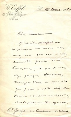 Lot 965 - EIFFEL GUSTAVE: (1832-1923)