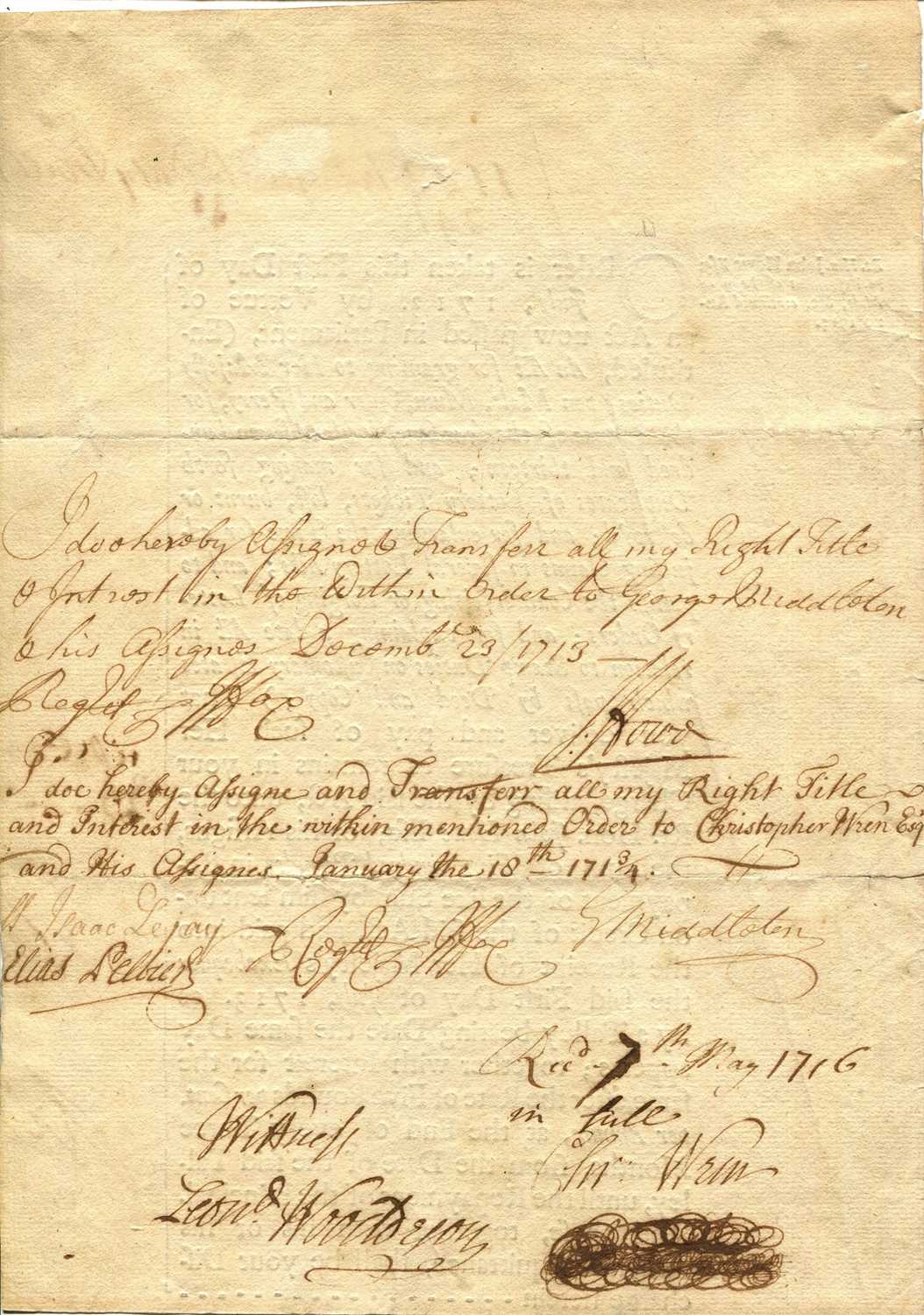 Lot 818 - WREN CHRISTOPHER: (1632-1723)
