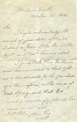 Lot 998 - WELLINGTON DUKE OF: (1769-1852)