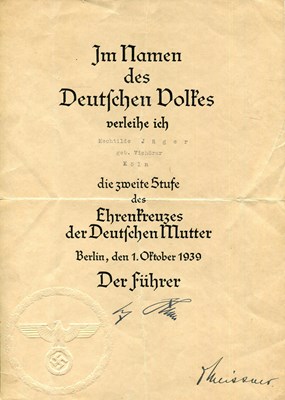 Lot 1036 - [HITLER ADOLF]: (1889-1945) & [MEISSNER OTTO] (1880-1953)
