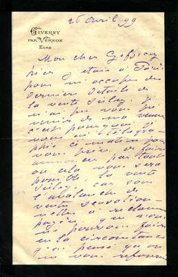 Lot 711 - MONET CLAUDE: (1840-1926)