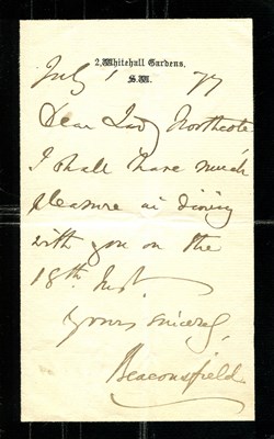 Lot 1201 - DISRAELI BENJAMIN: (1804-1881)