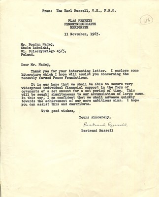 Lot 926 - RUSSELL BERTRAND: (1872-1970)