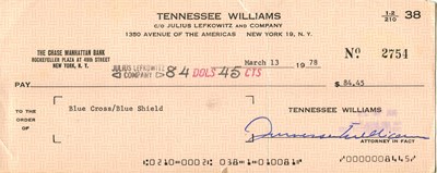 Lot 905 - WILLIAMS TENNESSEE: (1911-1983)