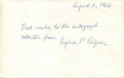 Lot 946 - WIGNER EUGENE: (1902-1995)