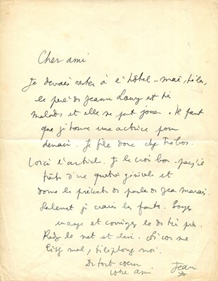 Lot 481 - COCTEAU JEAN: (1889-1963)