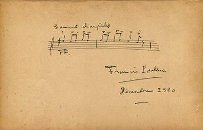 Lot 631 - POULENC FRANCIS: (1899-1963)