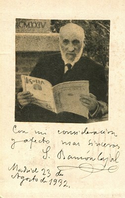 Lot 947 - RAMON Y CAJAL SANTIAGO: (1852-1934)