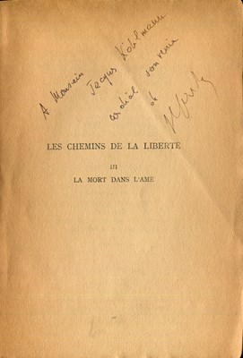 Lot 932 - SARTRE JEAN-PAUL: (1905-1980)
