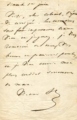 Lot 841 - HUGO VICTOR: (1802-1885)