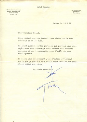 Lot 614 - GRUAU RENÉ: (1909-2004)
