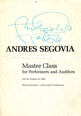 Lot 668 - SEGOVIA ANDRES: (1893-1987)