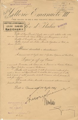 Lot 1029 - MUSSOLINI BENITO: (1883-1945) & VITTORIO EMANUELE III (1869-1947)