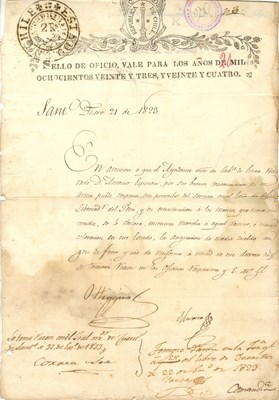 Lot 1224 - O´HIGGINS BERNARDO: (1778-1842)