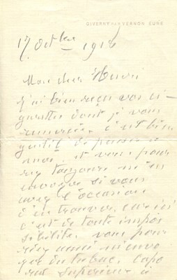 Lot 722 - MONET CLAUDE: (1840-1926)