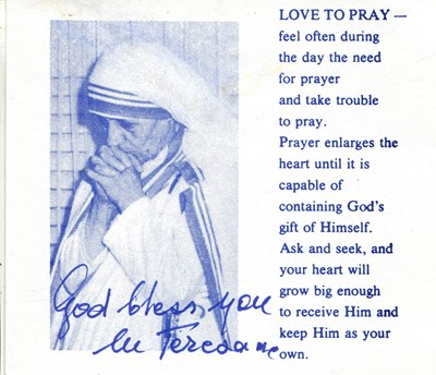Lot 937 - TERESA MOTHER: (1910-1997)