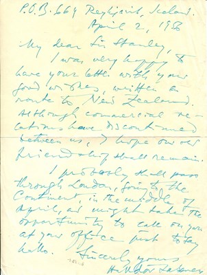 Lot 929 - LAXNESS HALLDÓR: (1902-1998)