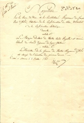 Lot 1078 - NAPOLEON I: (1769-1821)
