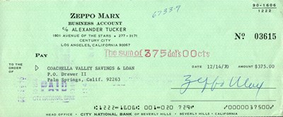 Lot 387 - MARX ZEPPO: (1901-1979)