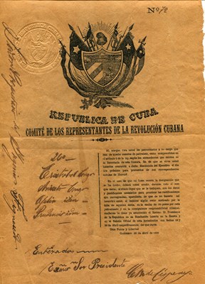 Lot 1220 - CESPEDES DEL CASTILLO CARLOS MANUEL: (1819-1874)