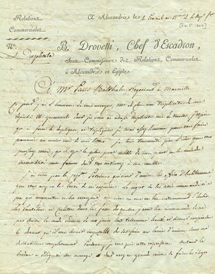 Lot 963 - DROVETTI BERNARDINO: (1776-1852)