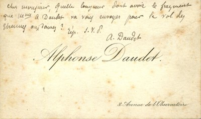 Lot 851 - DAUDET ALPHONSE: (1840-1897)