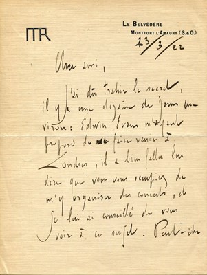 Lot 628 - RAVEL MAURICE: (1875-1937)