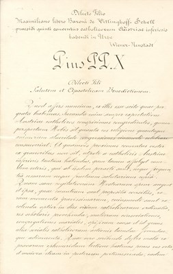 Lot 554 - PIUS X: (1835-1914)