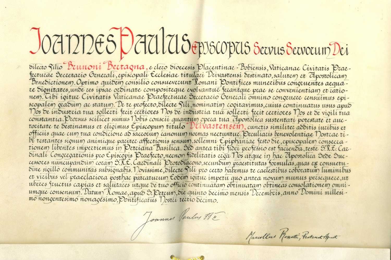 Lot 557 - JOHN PAUL II: (1920-2005)