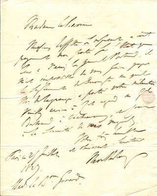 Lot 1084 - MONTHOLON CHARLES TRISTAN DE: (1783-1853)