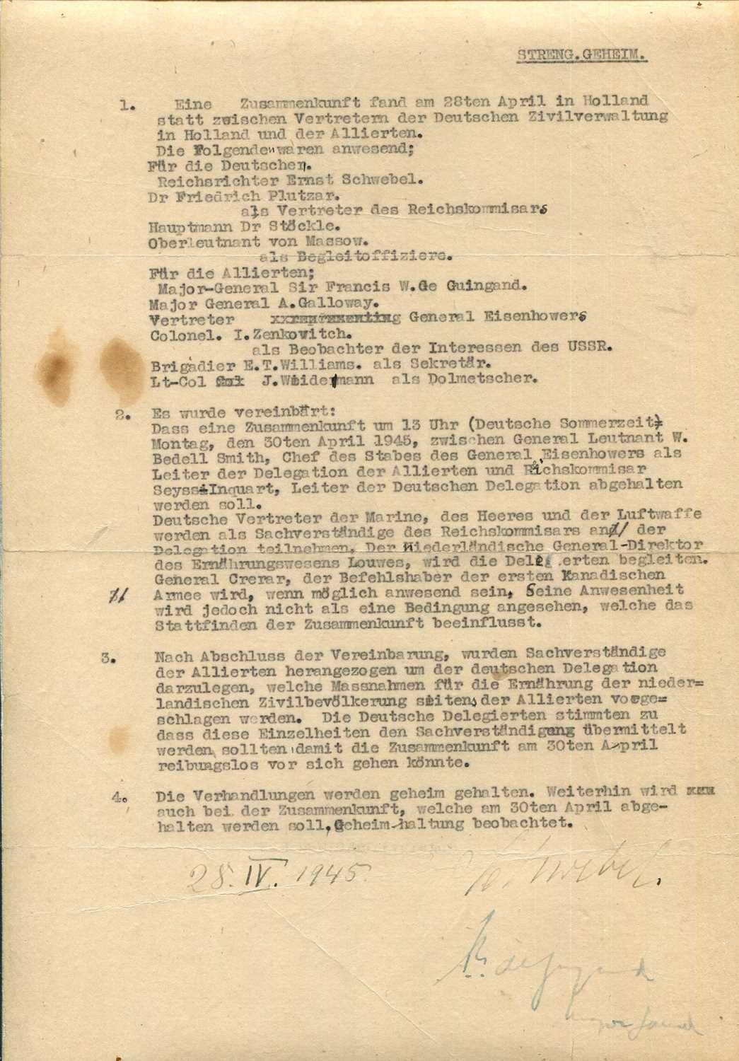 Lot 1062 - THE GERMAN SURRENDER IN HOLLAND